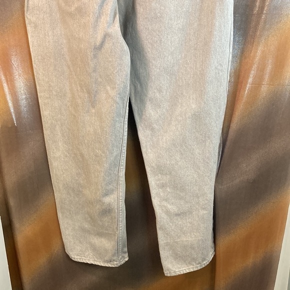 Vintage light gray 40” waist acid washed 90’s pleated jeans. Gate Jeans original - Picture 6 of 7